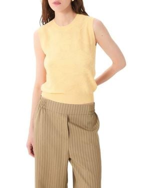 DELUC Icaria Jacquard Sweater Tank - Natural