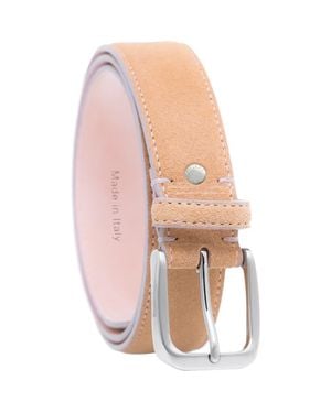 Ghurka Handcrafted Genuine Suede Leather Belt - Pink