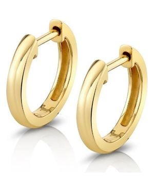 Michael M Orb Thin Huggie Hoop Earring - Metallic
