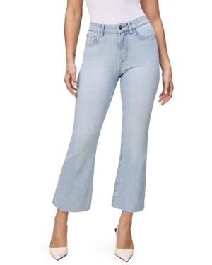WARP+WEFT Psp Raw Hem High Waist Crop Bootcut Jeans - Blue