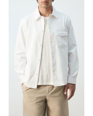Mango Regular Fit Button-Up Shirt - Gray