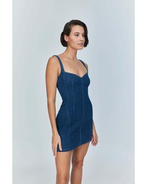 Jendue US Jendue Sosa Denim Mini Dress - Blue