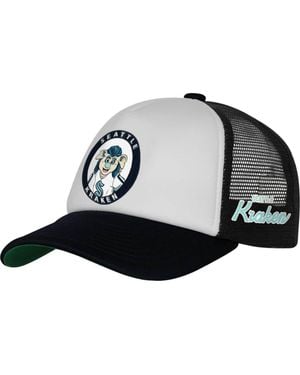 Mitchell & Ness Youth Seattle Kraken Mascot Adjustable Trucker Hat - Black