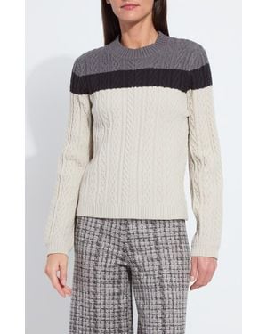 Lyssé Gabriel Cozy Cable Sweater - White