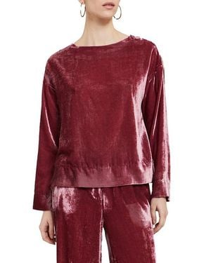 Ottod'Ame Soft Velvet Blouse - Red