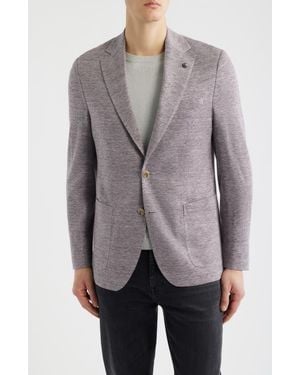 Jack Victor Hartford Mélange Knit Linen & Wool Blend Sport Coat - Brown