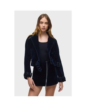 Hudson Jeans Raglan Moto Jacket - Blue