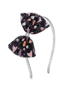 Sweet Wink Boo Halloween Tulle Bow Headband - Black