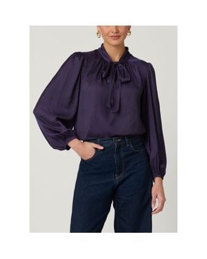 Shoshanna Rye Vintage Satin Top - Blue