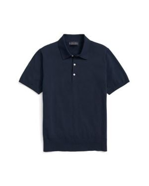 Brooks Brothers Supima Cotton Polo Sweater - Blue