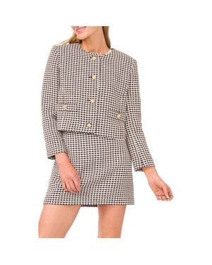 Cece Princess Seam Tweed Jacket - Gray