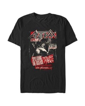 Anthrax Welcome To Your Nightmare Distressed Graphic T-Shirt - Black