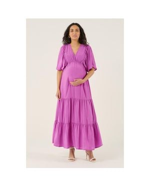 Cache Coeur Claudette Maternity Maxi Dress - Pink