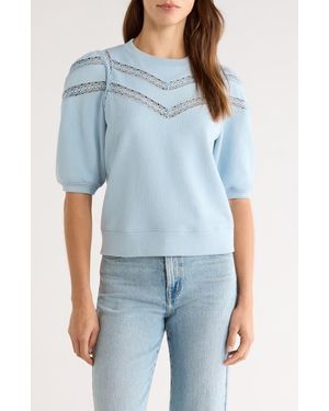 Rails Adrai Lace Trim Sweatshirt - Blue