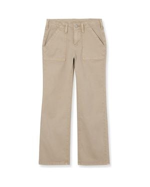 Lands' End Girls Plus Woven Pull On Utility Pants - Natural