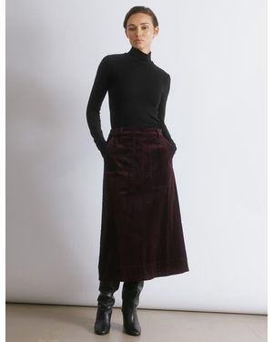 Albaray Cord A-Line Skirt - Black