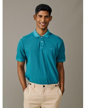 aubi Lusby Short Sleeve Pique Polo Shirt - Blue