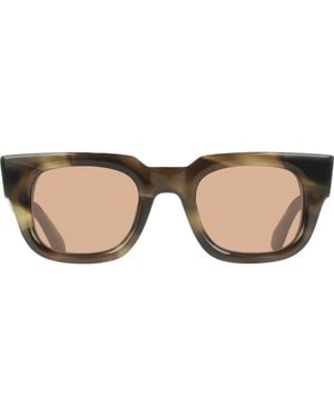 Ferragamo 49Mm Small Rectangle Sunglasses - Brown