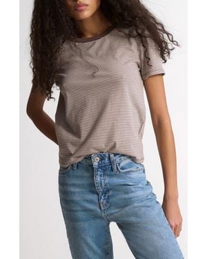 Brooklyn Industries Stripe Cotton T-Shirt - Blue