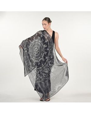 Silk&Soul Zodiac Silk Chiffon Scarf - Gray