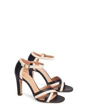 LK Bennett Lennon Colorblock Ankle Strap Sandal - Metallic