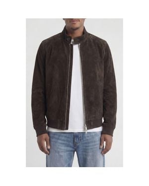 Bagatelle Genuine Suede Harrington Jacket - Black