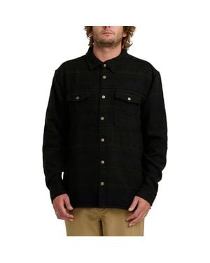 Billabong Lodge Jacquard Snap Front Shirt - Black