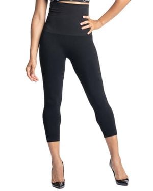 PREGGO LEGGINGS Snapback High Waist Crop Postpartum Leggings - Blue