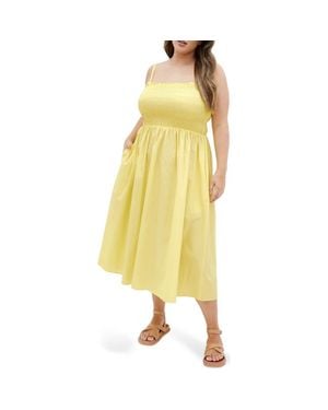 City Chic Jolie Midi Sundress - Yellow