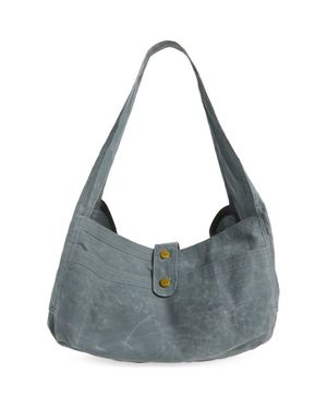 SC103 Cocoon Sac Waxed Cotton Shoulder Bag - Gray