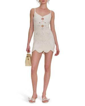 Cult Gaia Marlow Knit Minidress - White