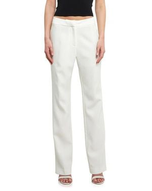 Endless Rose Flat Front Pants - White