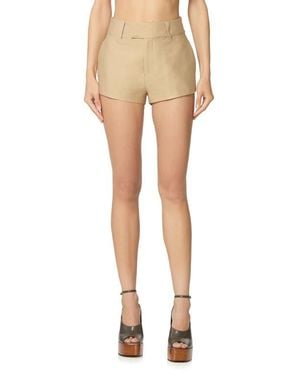AFRM Elson High Waist Twill Hot Shorts - Natural