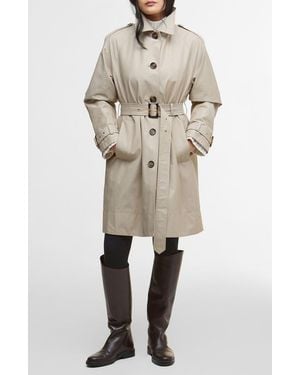 Barbour Maia Water Repellent Cotton & Nylon Trench Coat - Natural