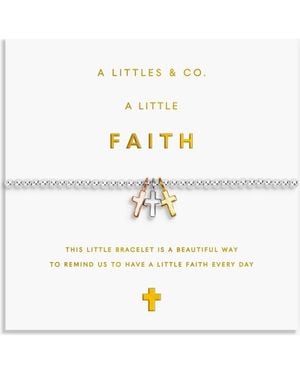 A Littles & Co. A Little Charmed Moments 'Faith' Bracelet - Metallic