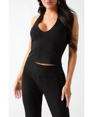 Guess Joey V-Neck Halter Top - Black