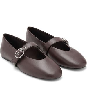 Mango Mary Jane Ballet Flat - Black