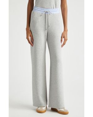 Veronica Beard Ernie Mixed Media Sweatpants - Multicolor