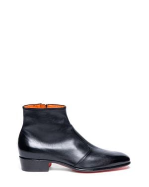 Santoni Adrian Zip-Up Boot - Blue
