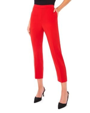 Halogen® High Waist Ankle Straight Leg Pants - Red