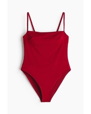 H&M Padded-Cup High Leg Swimsuit - Red