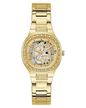 Guess Goldtone & Crystal Skeleton Bracelet Watch, 32Mm - Metallic