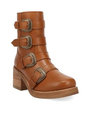 Dingo Topanga Buckle Strap Bootie - Brown