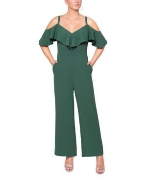 Rachel Roy Marcella Off The Shoulder Ruffle Jumpsuit - Green