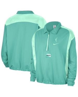 Nike New York Liberty Basketball Fleece Quarter-Zip Performance Pullover - Green