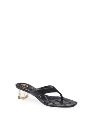 Saint Laurent Ice Heeled Flip Flop - White