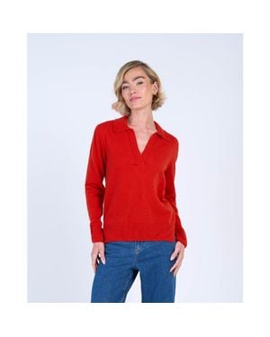 Kettlewell Long Sleeve Collared V-Neck Sweater