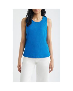 City Blues Crinkle A-Line Tank - Blue