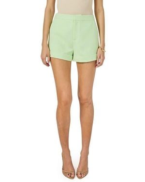 Endless Rose High Waist Tailored Shorts - Green