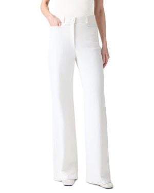 Akris Punto Celia High Waist Bootcut Jeans - White